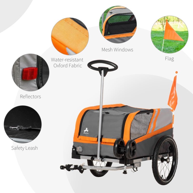 Pet Bike Trailer 2 - in - 1 Travel Stroller - Jaico Online Shop
