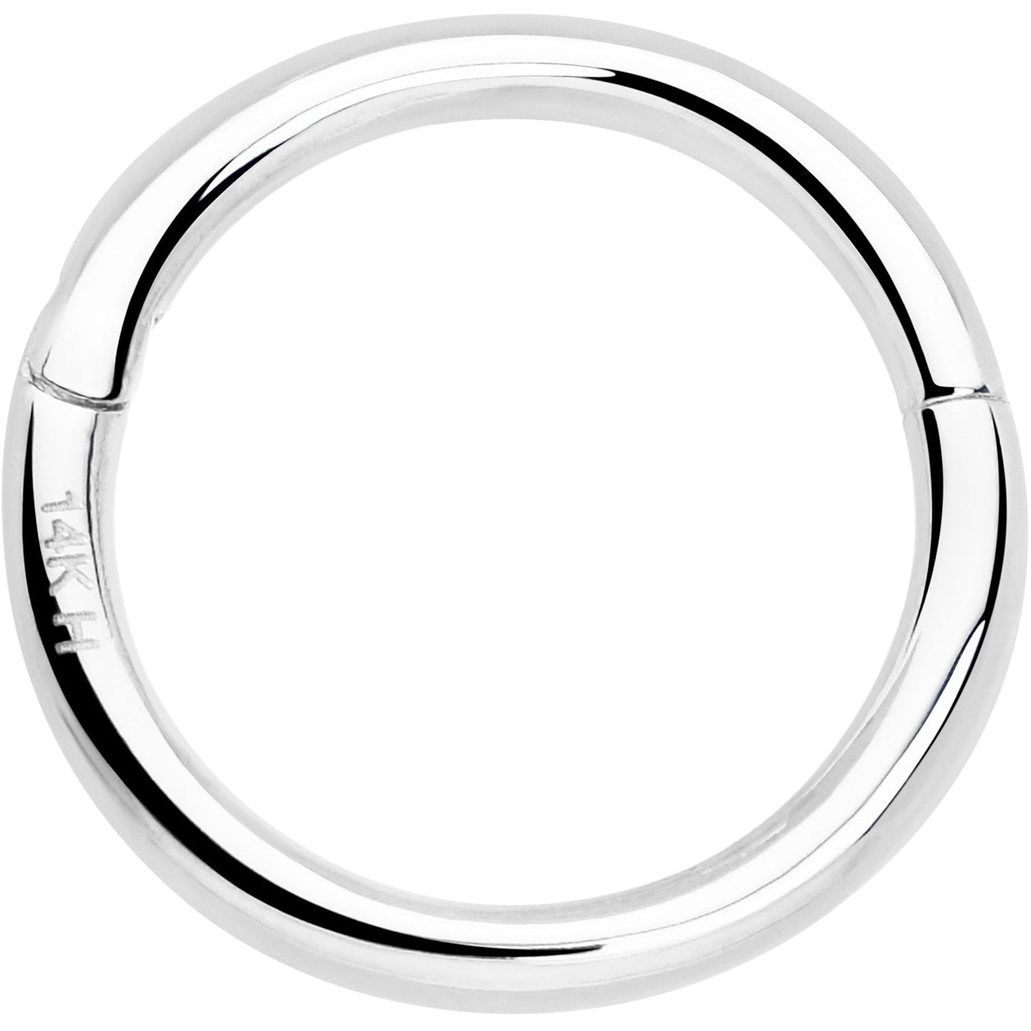 14k Solid White Gold Hinged Segment Ring Elegance 18G 5/16