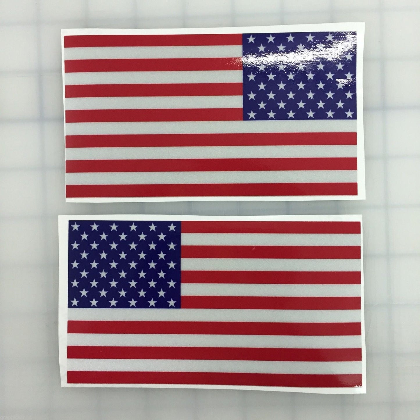 American Flag: 5" 3M Reflective Decal Stickers (x2)