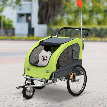 Pet Dog Bicycle Trailer Jogger with Suspension