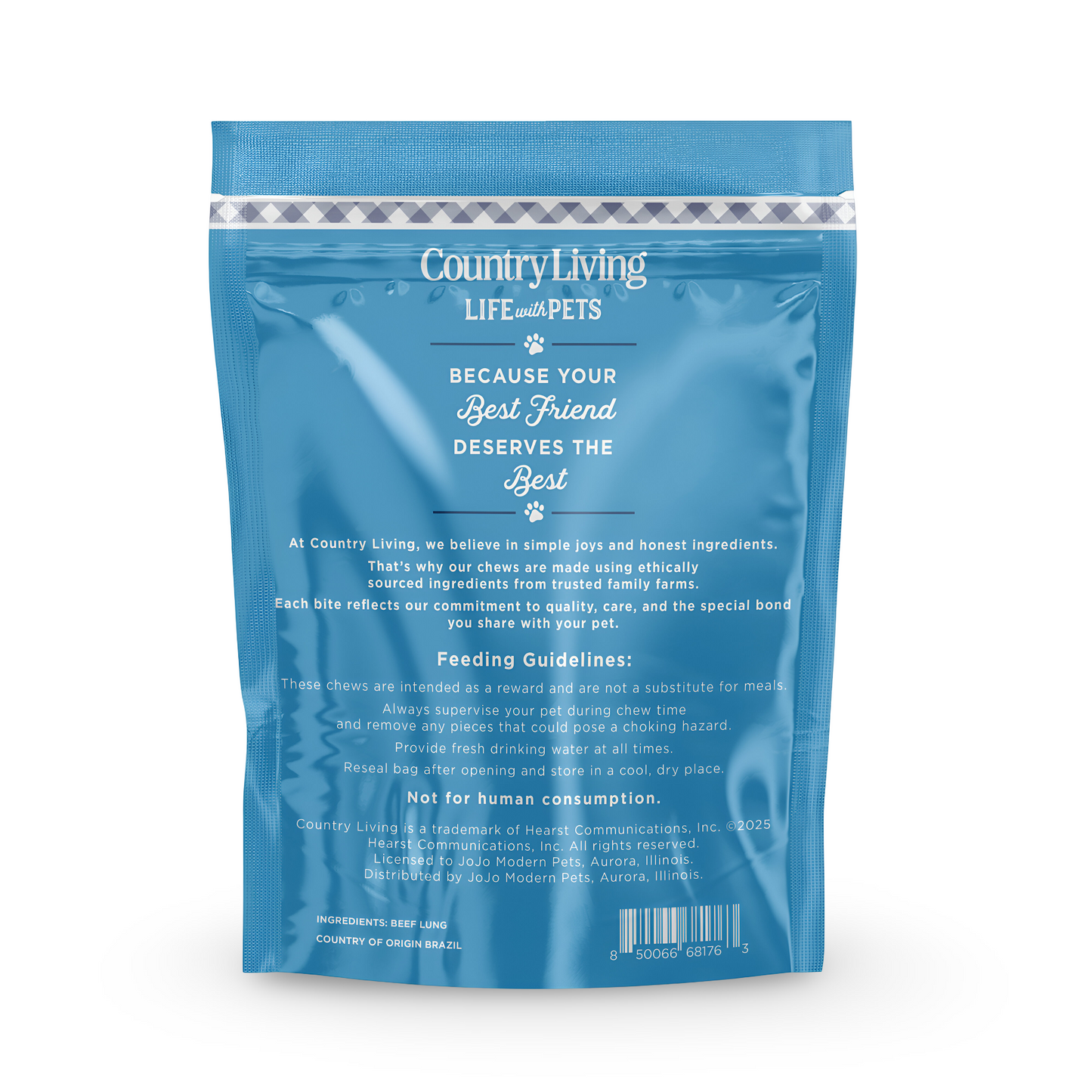 Country Living 4”-6” Beef Lung Slices Dog Treats – 8oz Bag – 100% Natural, Single-Ingredient, High-Protein, Grain-Free Dog Treats – Crunchy & Lightweight