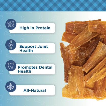 Country Living 4”-7” Beef Backstrap Tendon Dog Chews – 5 Count Bag – All-Natural, Long-Lasting, High-Protein Dog Treats – Single-Ingredient, Grain-Free