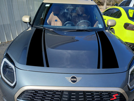Hood Stripe Decals for 2025 Mini Cooper Sport