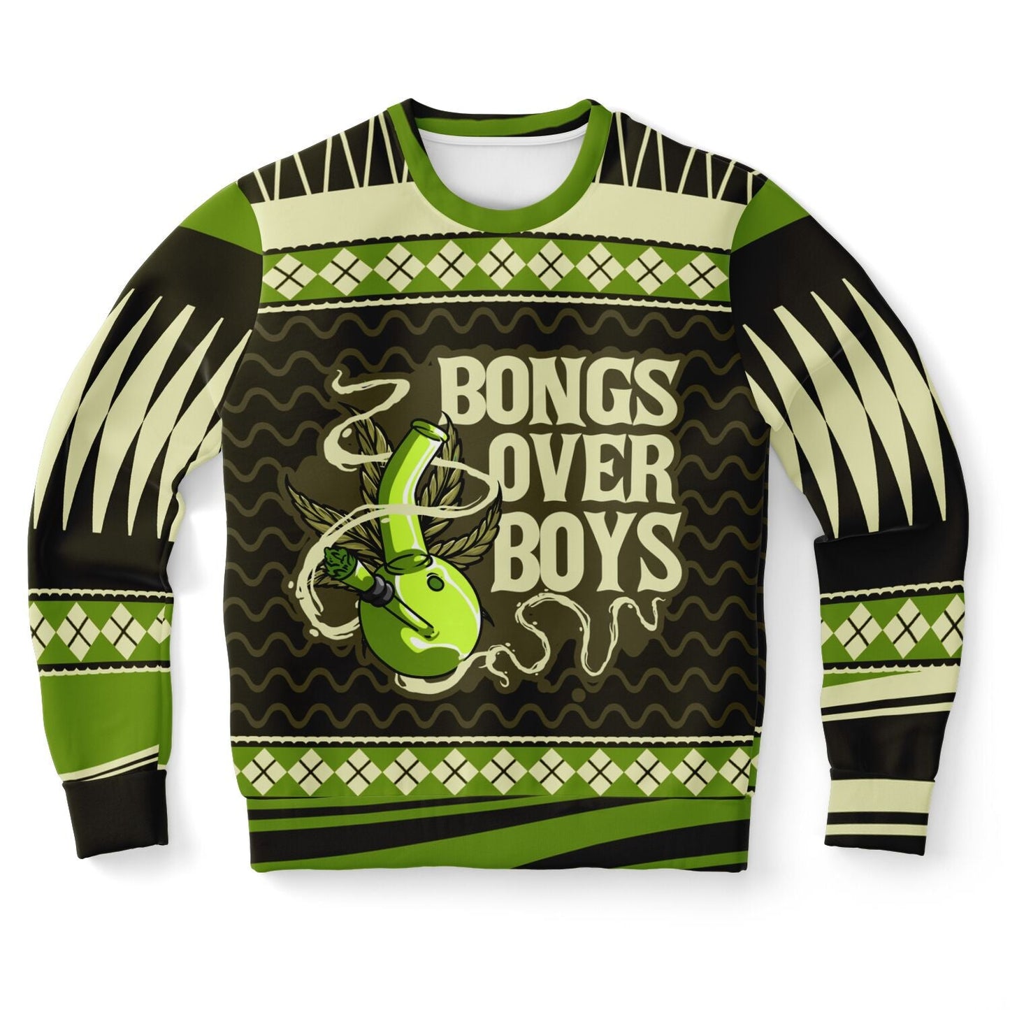 Bongs Over Boys Weed Christmas Sweatshirt