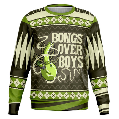 Bongs Over Boys Weed Christmas Sweatshirt