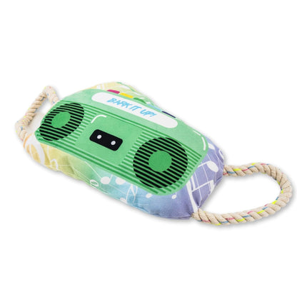 Retro Boombox Plush Dog Toy – with Squeaker & Crinkle Paper for Fun Play