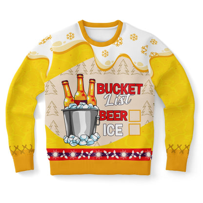Bucket List: Beer and Ice Christmas Sweatshirt