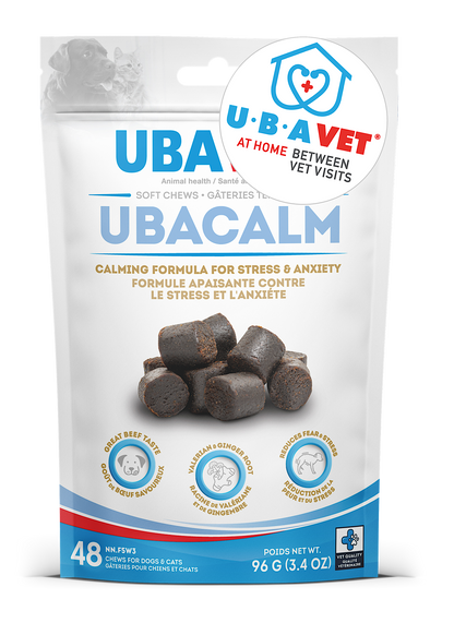 UBAVET UBACALM Calming Soft Chews for Dogs & Cats – Natural Stress & Anxiety Relief