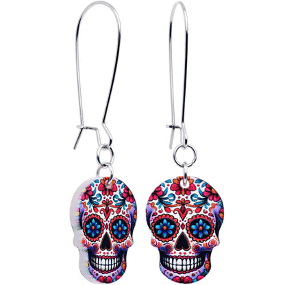 Acrylicious Sugar Skull Double Sided Reversible Skull Earrings