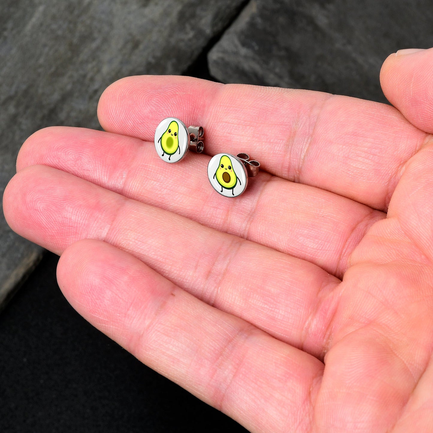 Avocado Oh Both Sides Stud Earrings by Onyx O