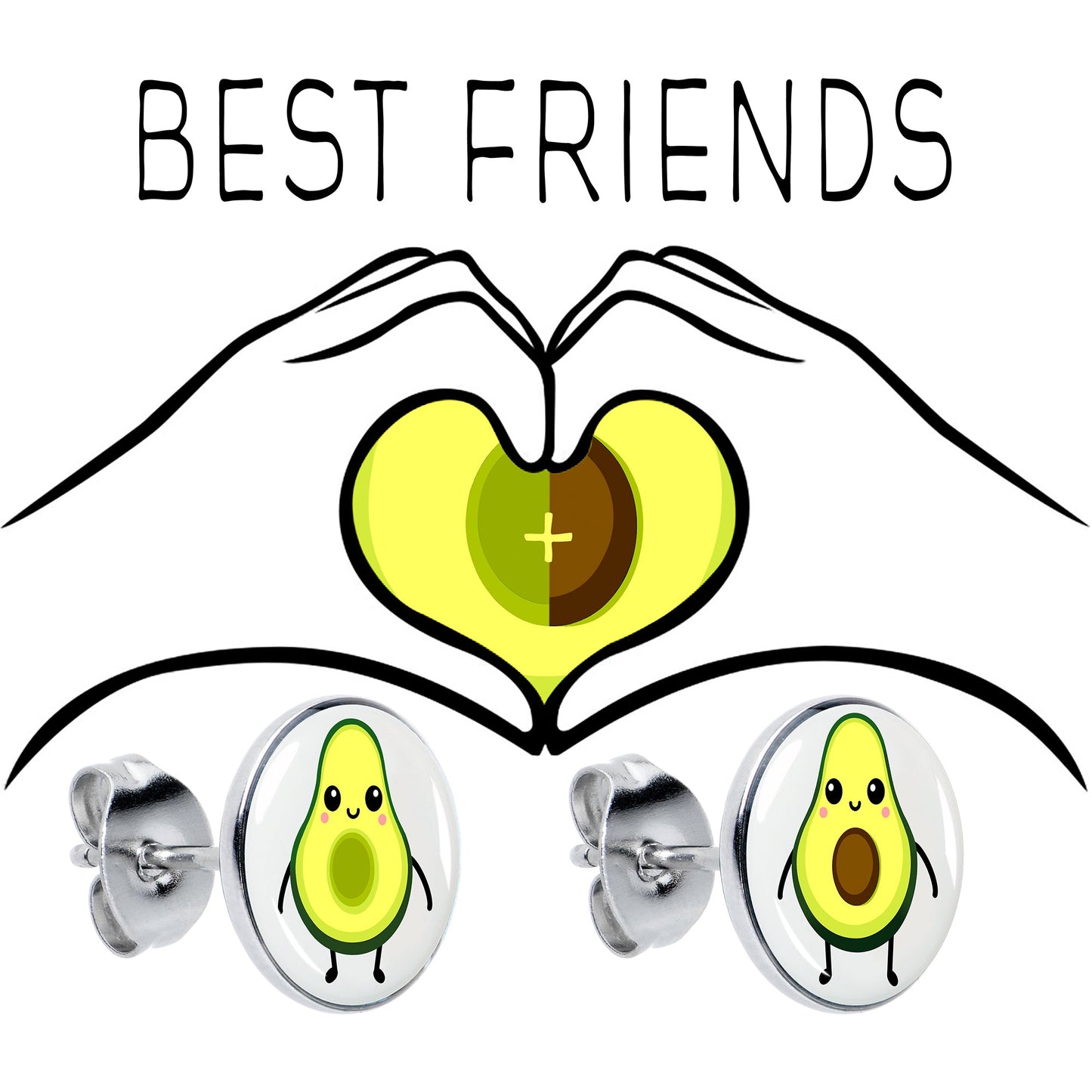 Avocado Oh Both Sides Stud Earrings by Onyx O