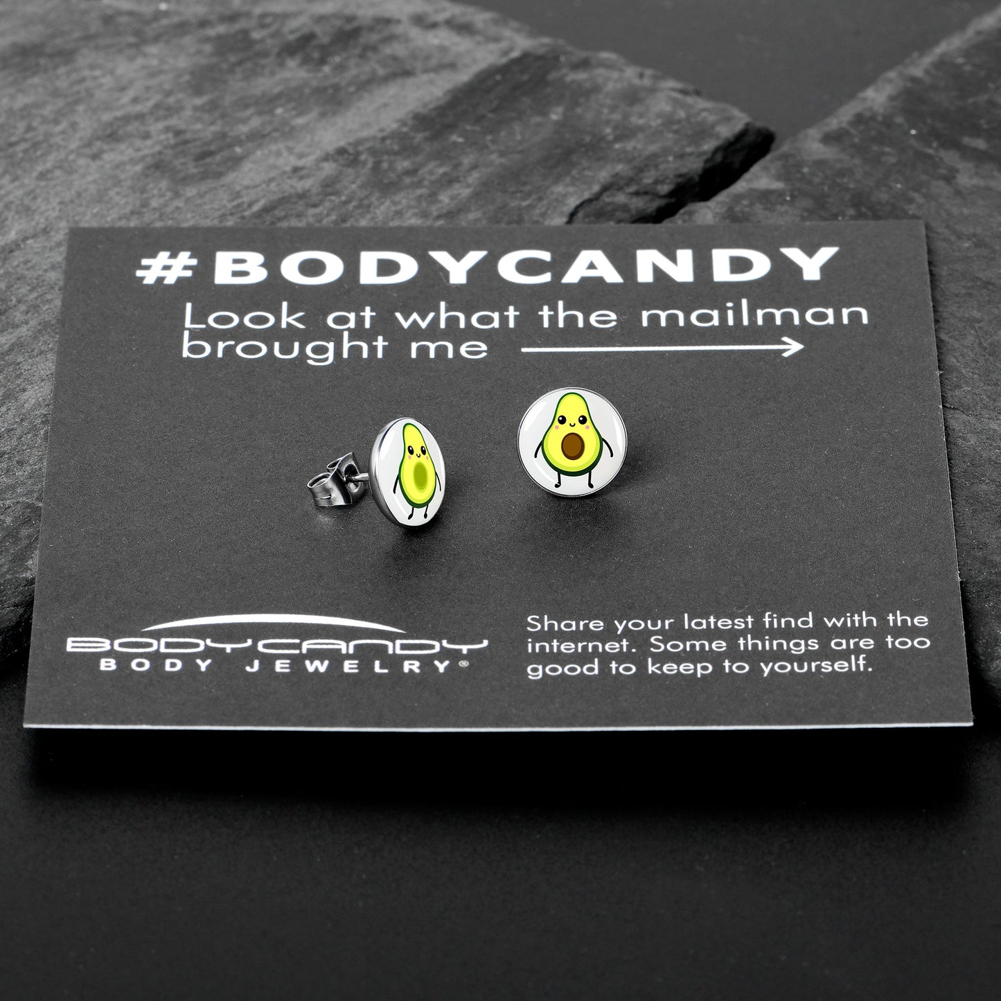 Avocado Oh Both Sides Stud Earrings by Onyx O
