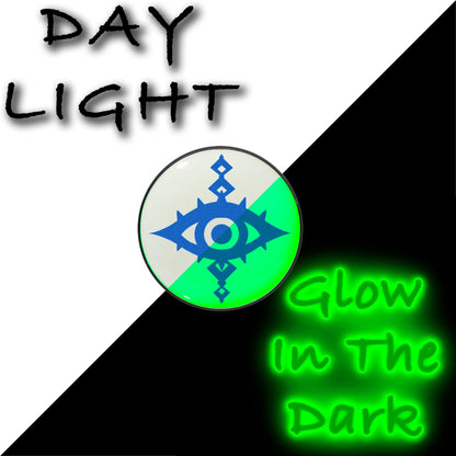 Black Anodized Evil Eye Glow in the Dark Stud Earrings by Onyx O