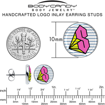 Hot Pink Cool S Stud Earrings by Onyx O