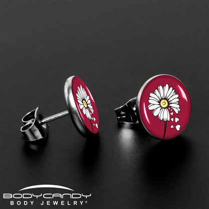 Love Me Not Flower Stud Earrings by Onyx O