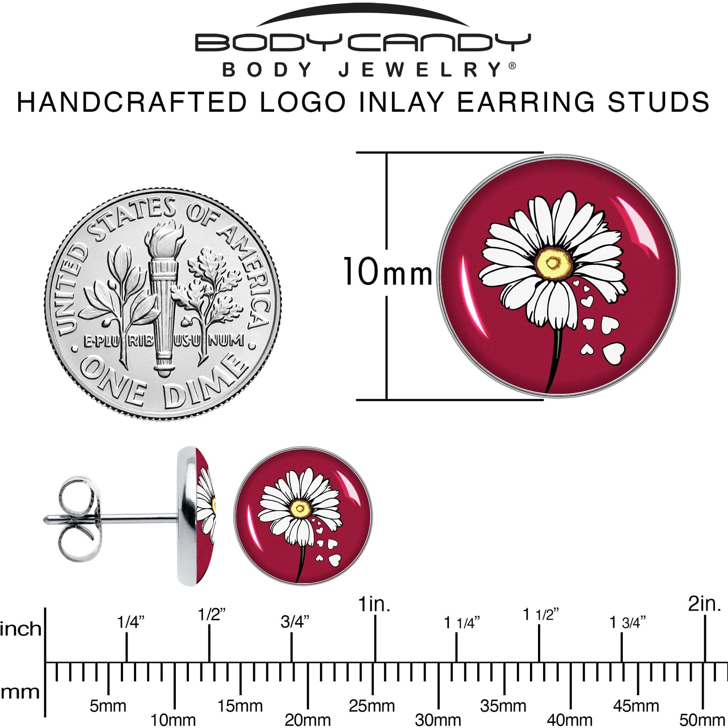 Love Me Not Flower Stud Earrings by Onyx O