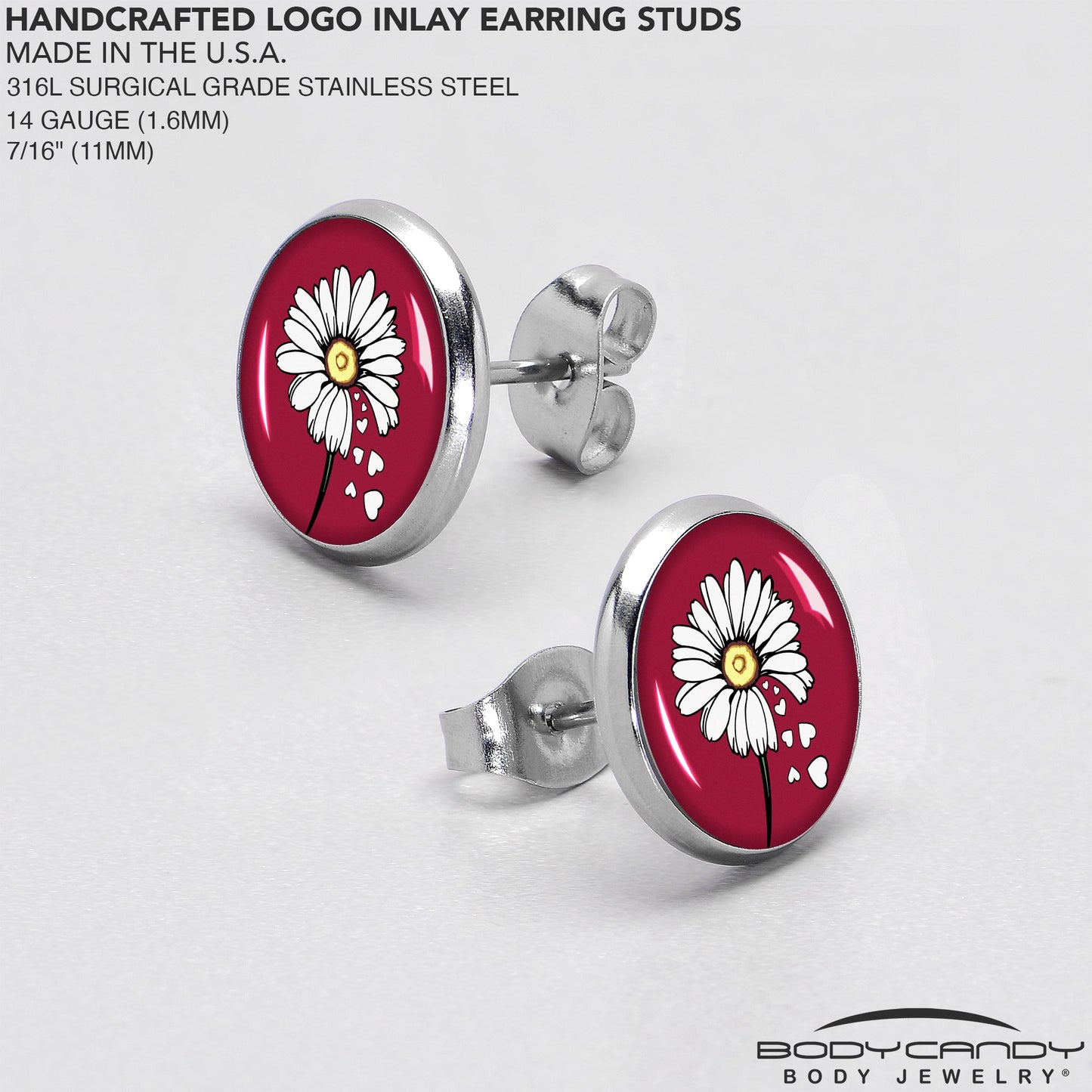 Love Me Not Flower Stud Earrings by Onyx O