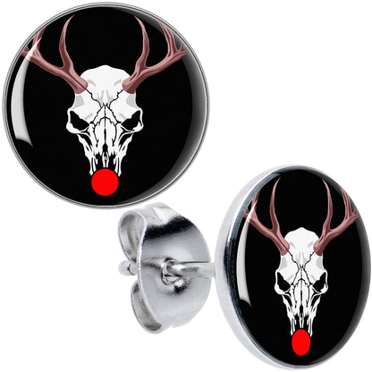 Holiday Dead Nosed Reindeer Stud Earrings by Onyx O