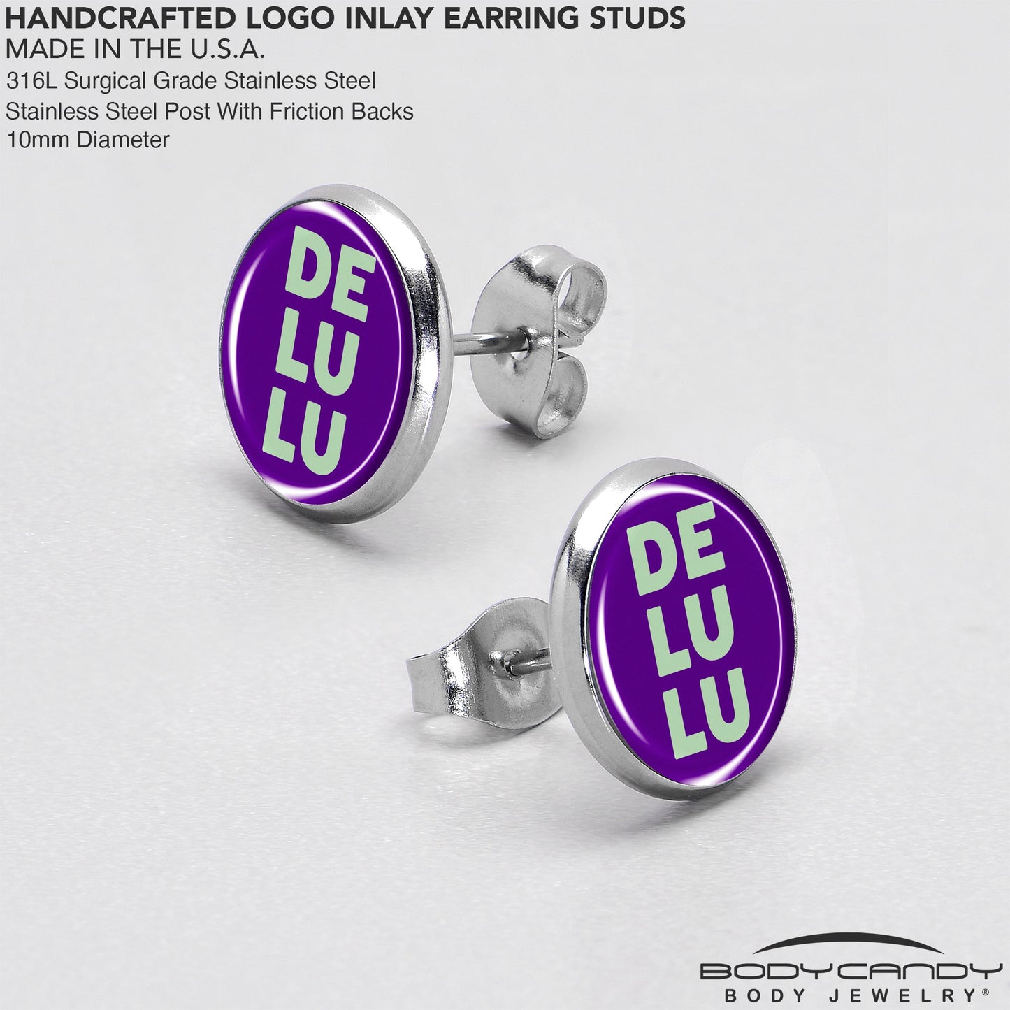 Word DELULU Stud Earrings by Onyx O