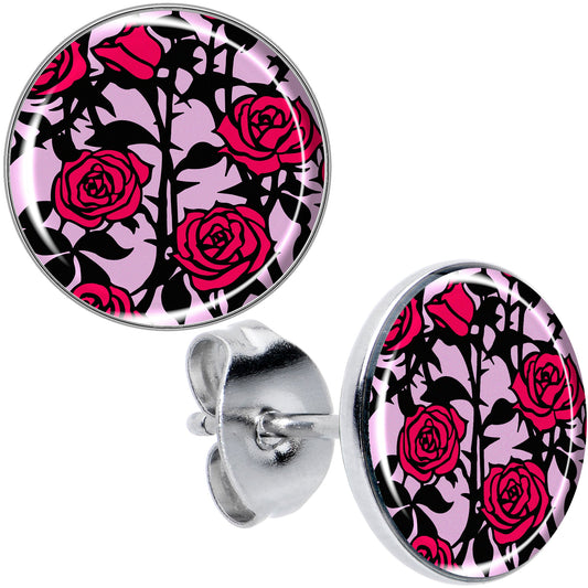 Blossom Creation Floral Love of Roses Stud Earrings by Onyx O