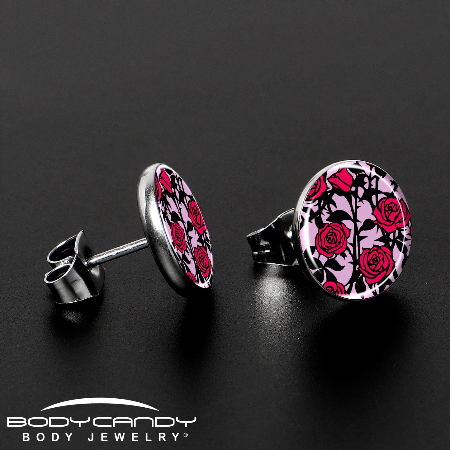 Blossom Creation Floral Love of Roses Stud Earrings by Onyx O