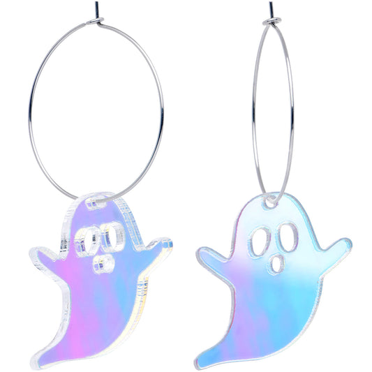 Acrylicious Haunting Ghost Hoop Earrings