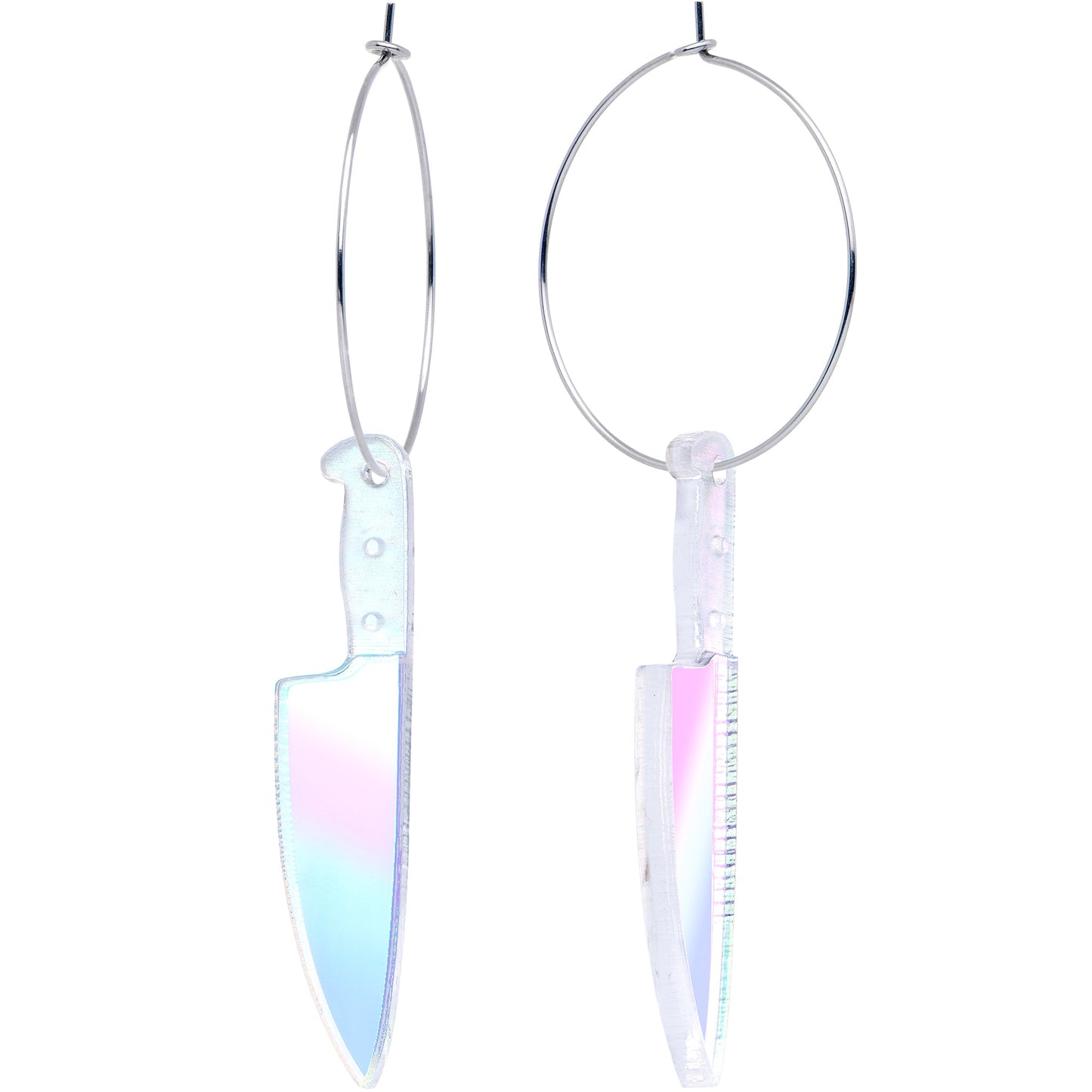 Acrylicious Knife Hoop Earrings