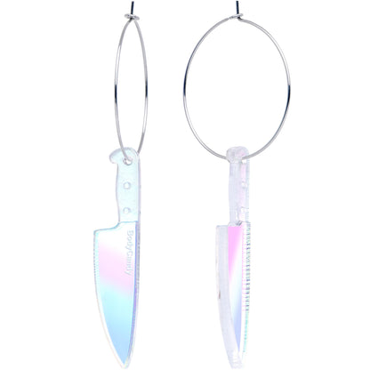 Acrylicious Knife Hoop Earrings