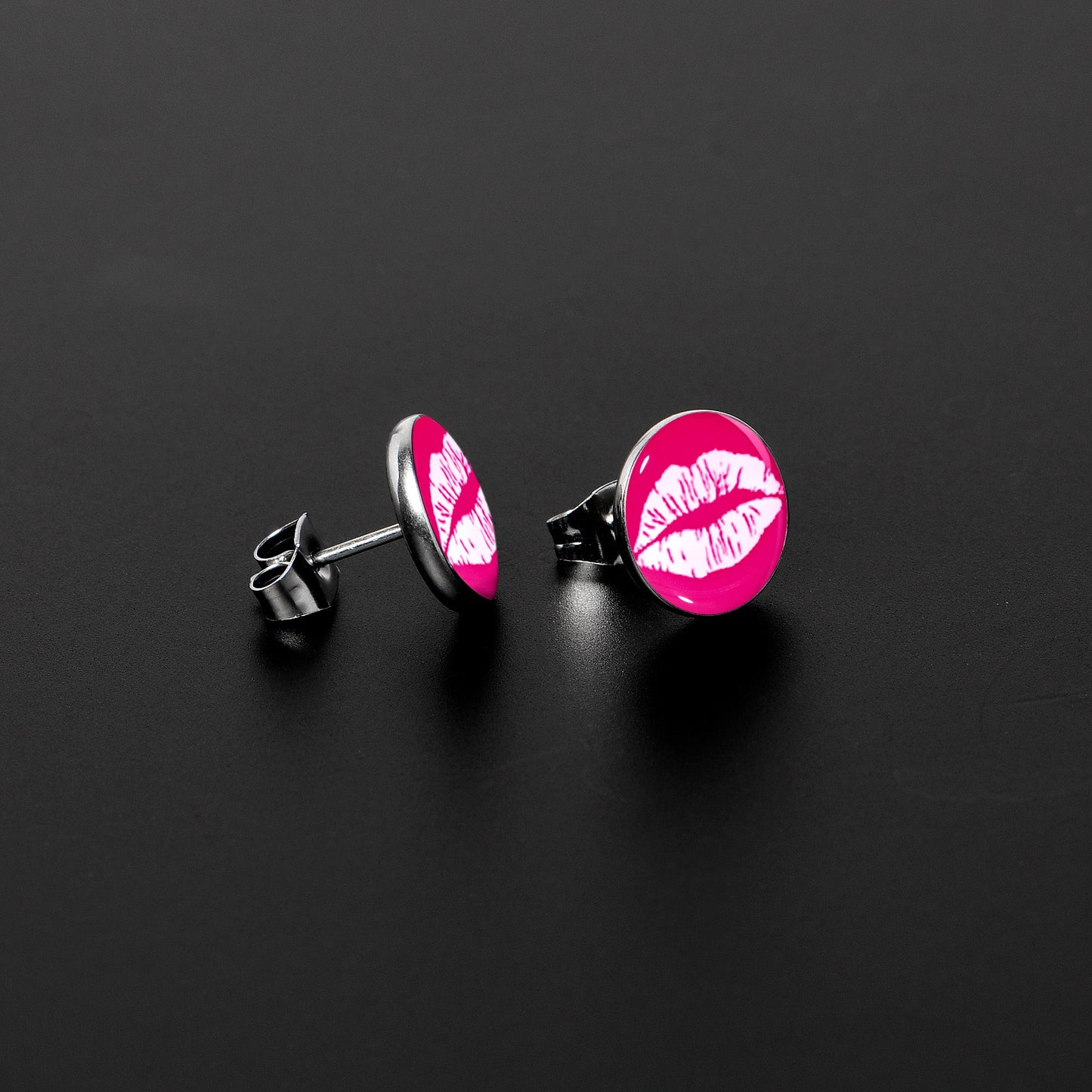 Red Hot Lips Stud Earrings by Onyx O