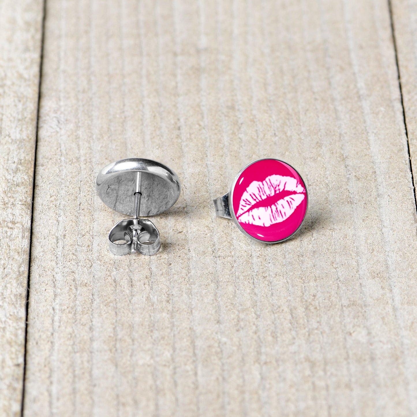 Red Hot Lips Stud Earrings by Onyx O