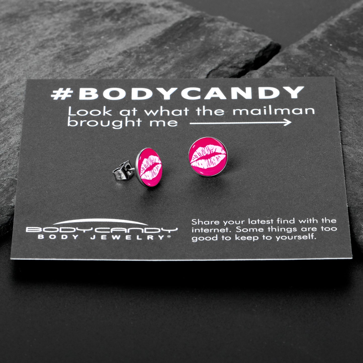 Red Hot Lips Stud Earrings by Onyx O