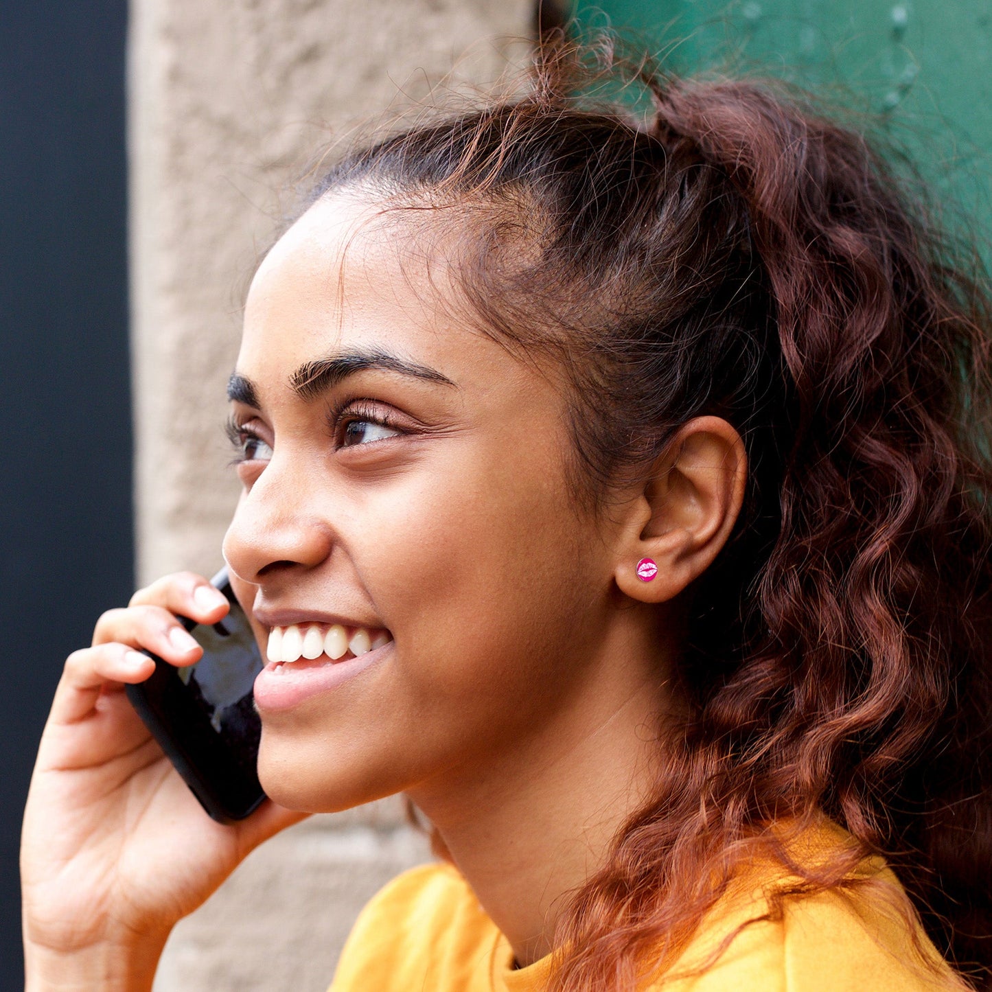 Red Hot Lips Stud Earrings by Onyx O