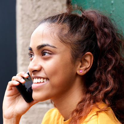 Red Hot Lips Stud Earrings by Onyx O