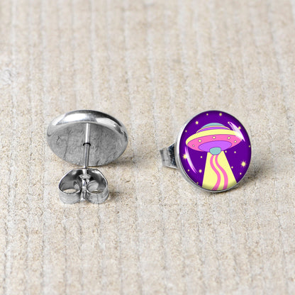 Style Space Invasion UFO Stud Earrings by Onyx O