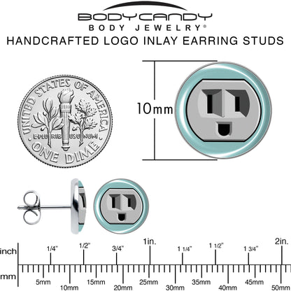 Smiling Plug Outlet Stud Earrings by Onyx O