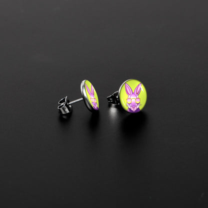 Cool Shades Bunny Stud Earrings by Onyx O