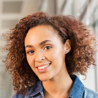 Pastel Christmas Tree Holiday Stud Earrings by Onyx O