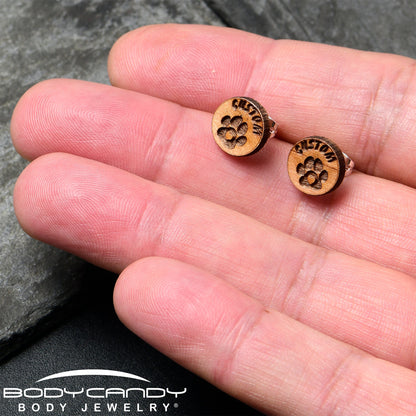 Custom Animal Jewelry Earrings Paw Print Personalized Stud Earrings