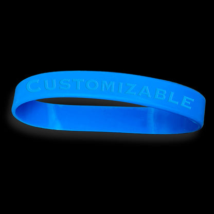 Custom No. 1 BLUE Silicone Bracelet
