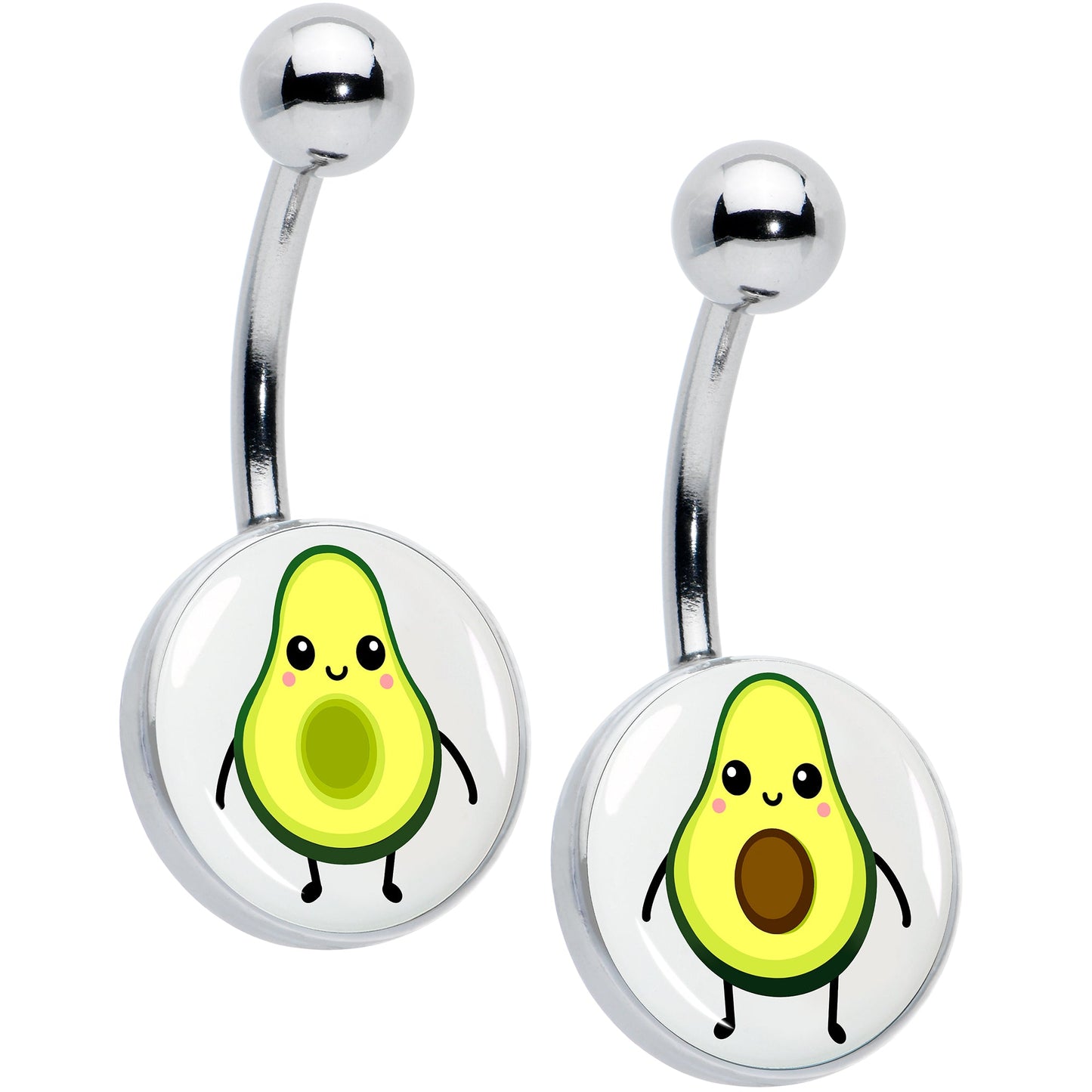 Avocado Oh BFF Set of 2 Belly Rings by Onyx O