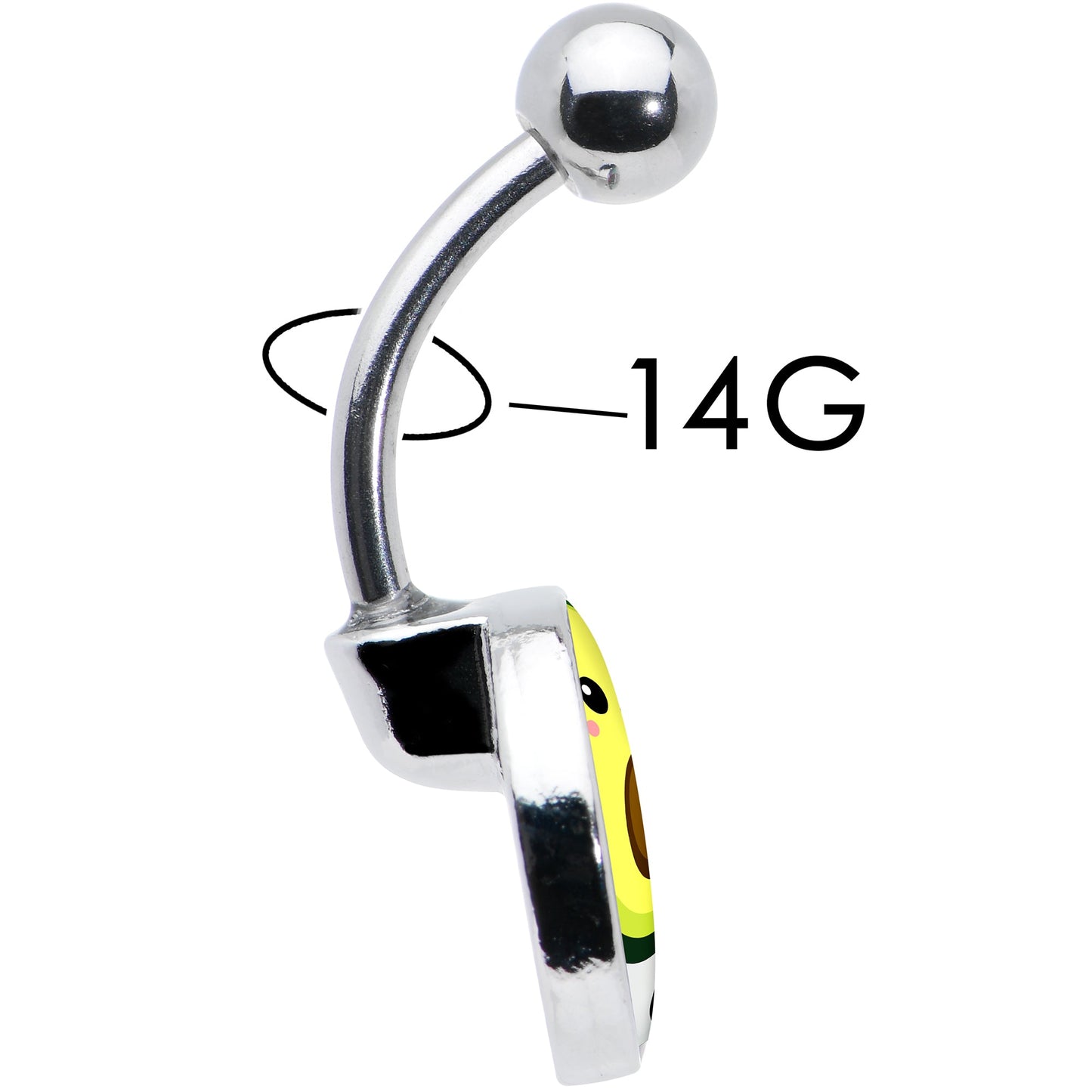 Avocado Oh BFF Set of 2 Belly Rings by Onyx O