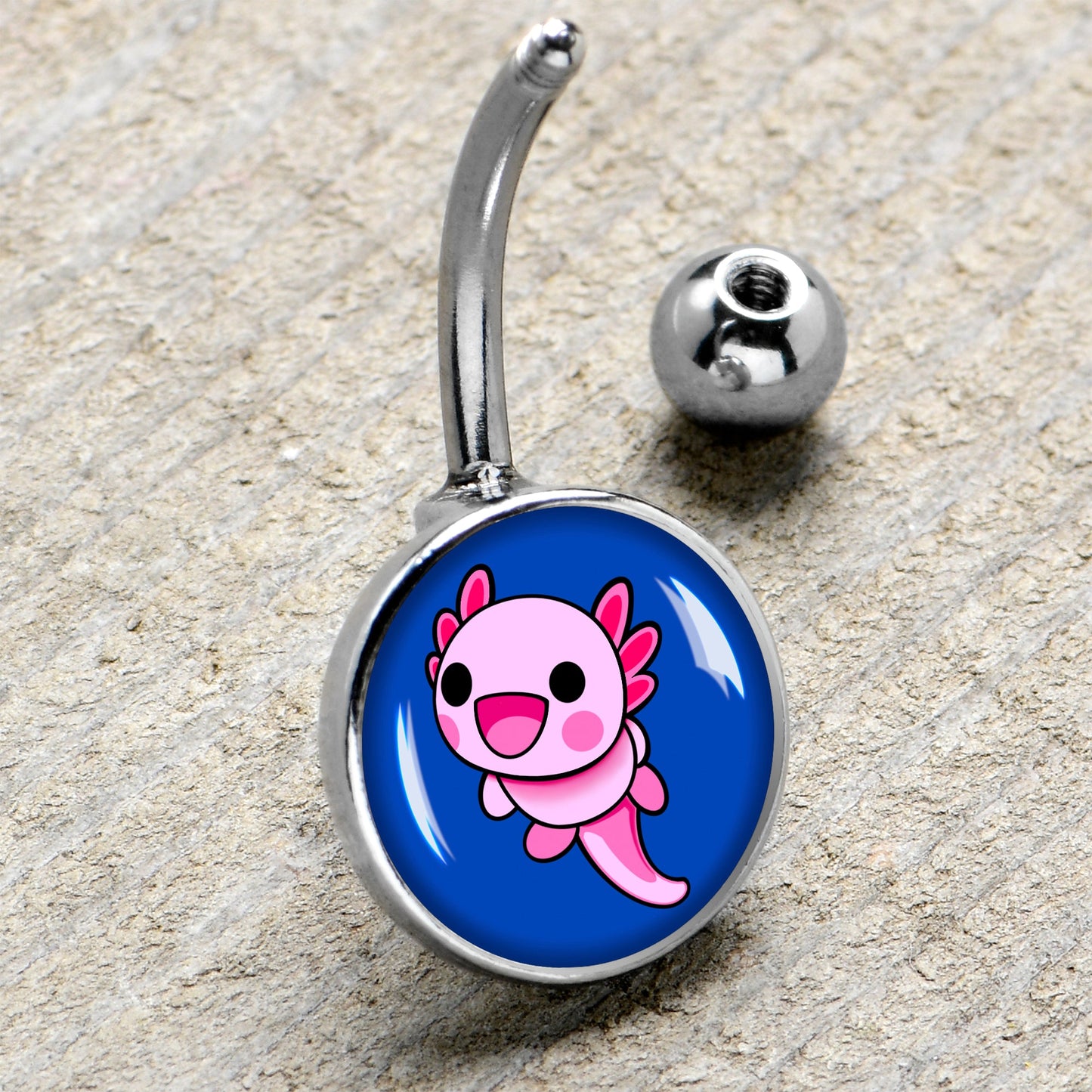 Adorable Axolotl Belly Ring by Onyx O