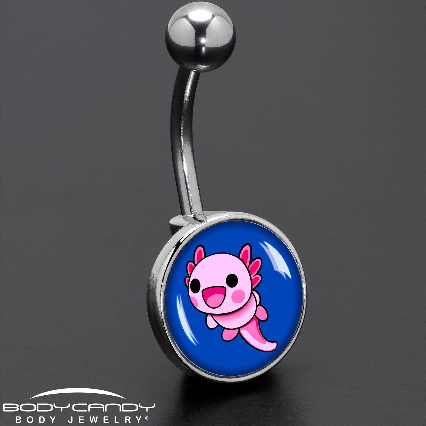 Adorable Axolotl Belly Ring by Onyx O