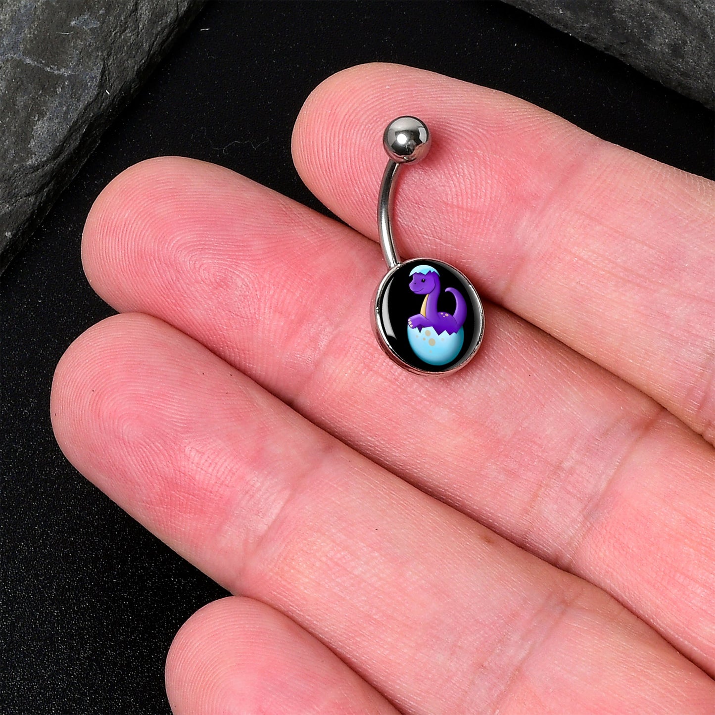 Baby Dinosaur Belly Ring by Onyx O