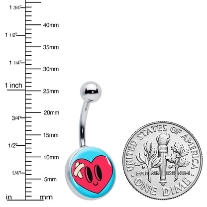 Bandaged Heartbreak Heart Belly Ring by Onyx O