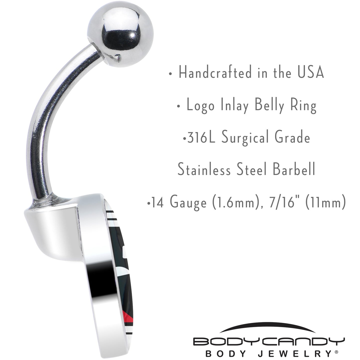 Battery Empty Belly Ring by Onyx O