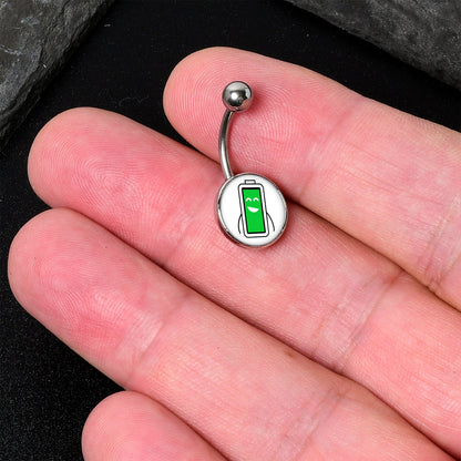 Battery Full Belly Ring by Onyx O