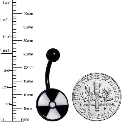 Black Glow in the Dark Radioactive Belly Ring by Onyx O