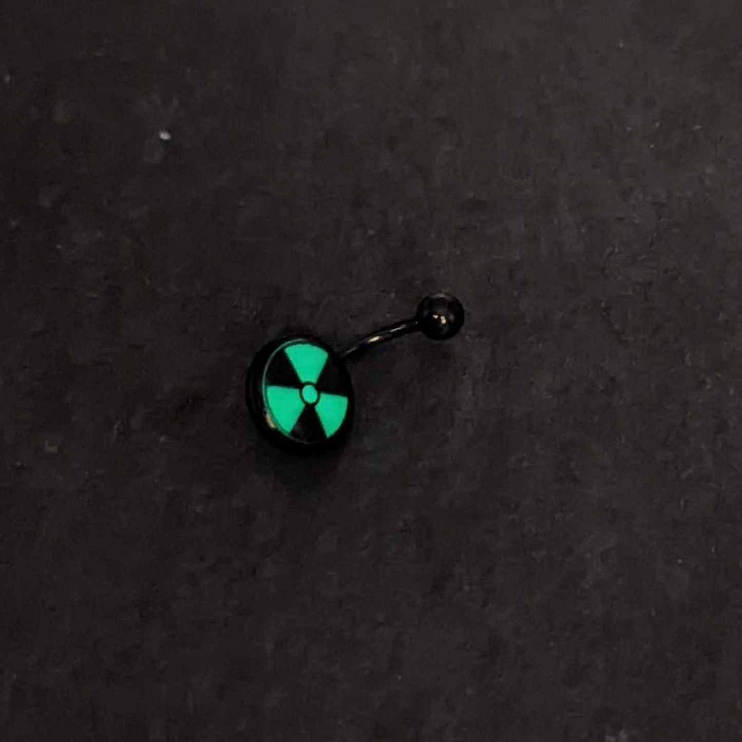 Black Glow in the Dark Radioactive Belly Ring by Onyx O