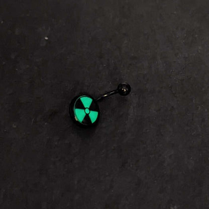 Black Glow in the Dark Radioactive Belly Ring by Onyx O